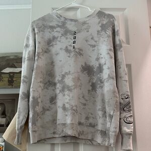 Hollister Gray Tie-Dye Crewneck Sweater